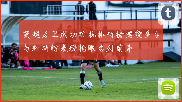 英超后卫成功对抗排行榜揭晓多古与科纳特表现抢眼名列前茅